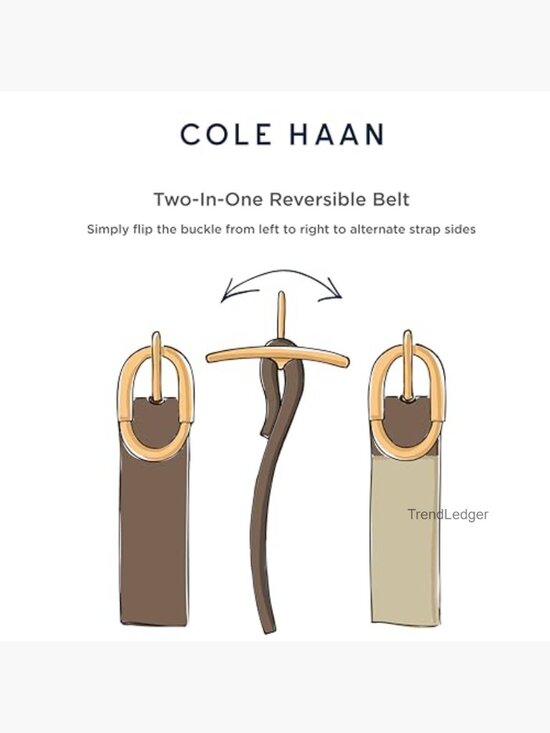 Reversible Wide Leather Belt with Oversized Circle Buckle main image 5